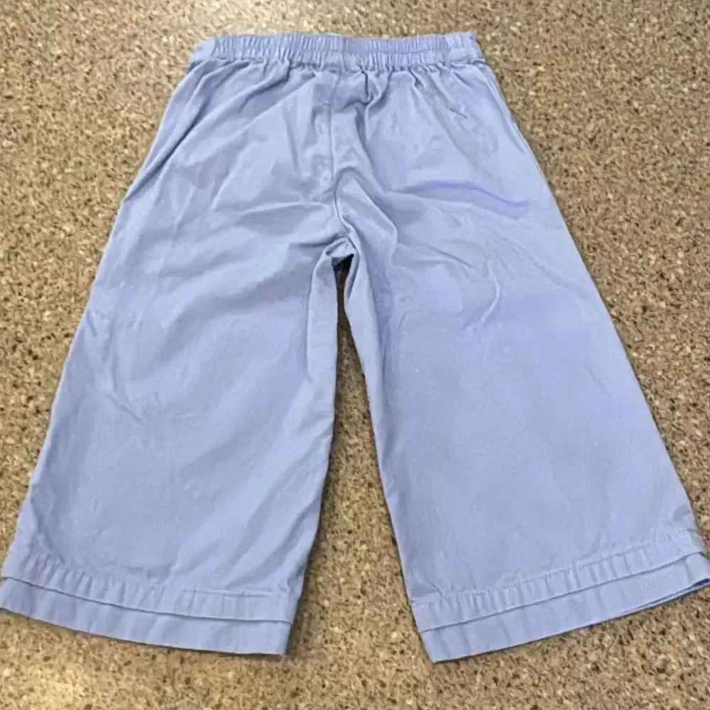 HANNA ANDERSSON Vintage 2000s Y2K Periwinkle Blue Wide Leg Flat Front Pants